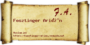 Fesztinger Arián névjegykártya